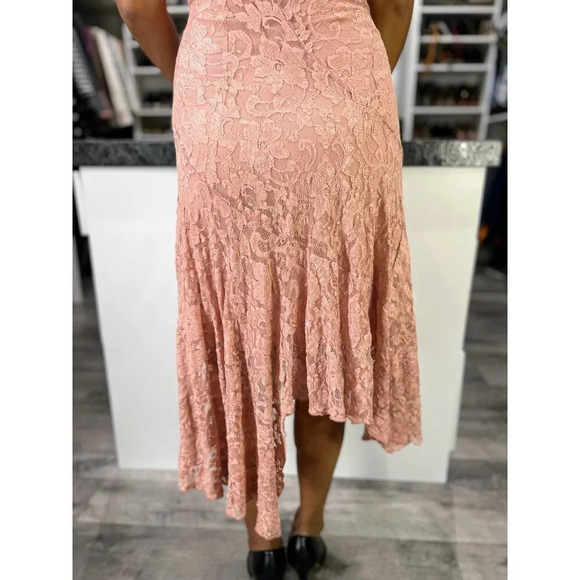 Alexia Admor Pink Lace Strapless Midi Dress $225 - Picture 9 of 11